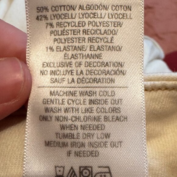 Joe's Petra High Rise Wide Leg Cargo Pants - Natural/Cream - 23 - Picture 11 of 12